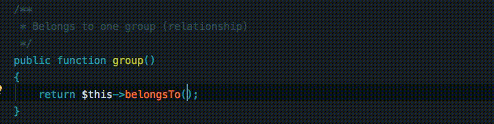 Animation showing how fast class name is to use